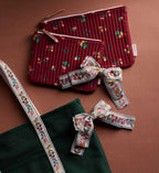 Cloverpaperco™ - Quilted Pouch Set - Ditsy Dahlia