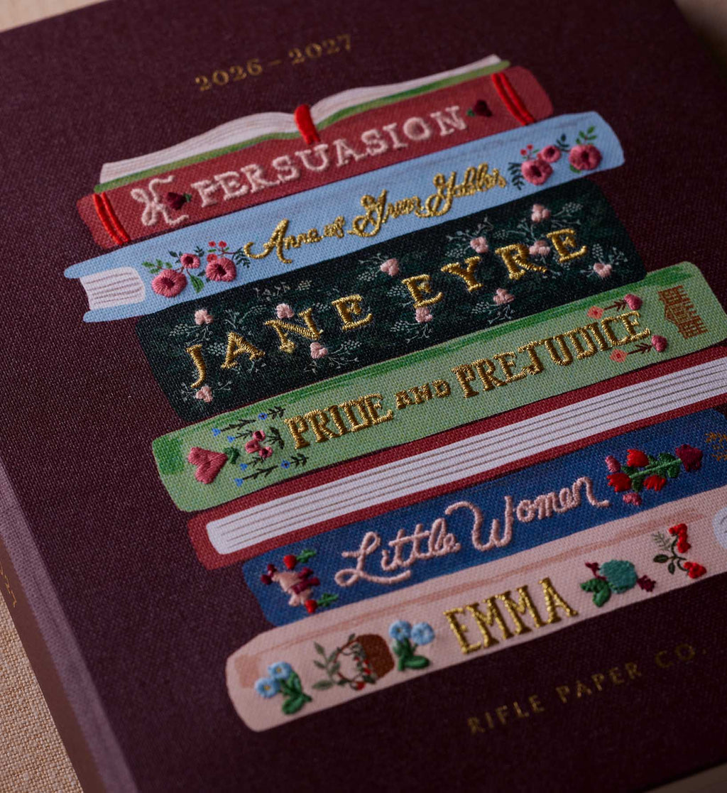 Cloverpaperco™ - 2026-2027 17-Month Academic Covered Spiral Planner - Ladies Night Book Club