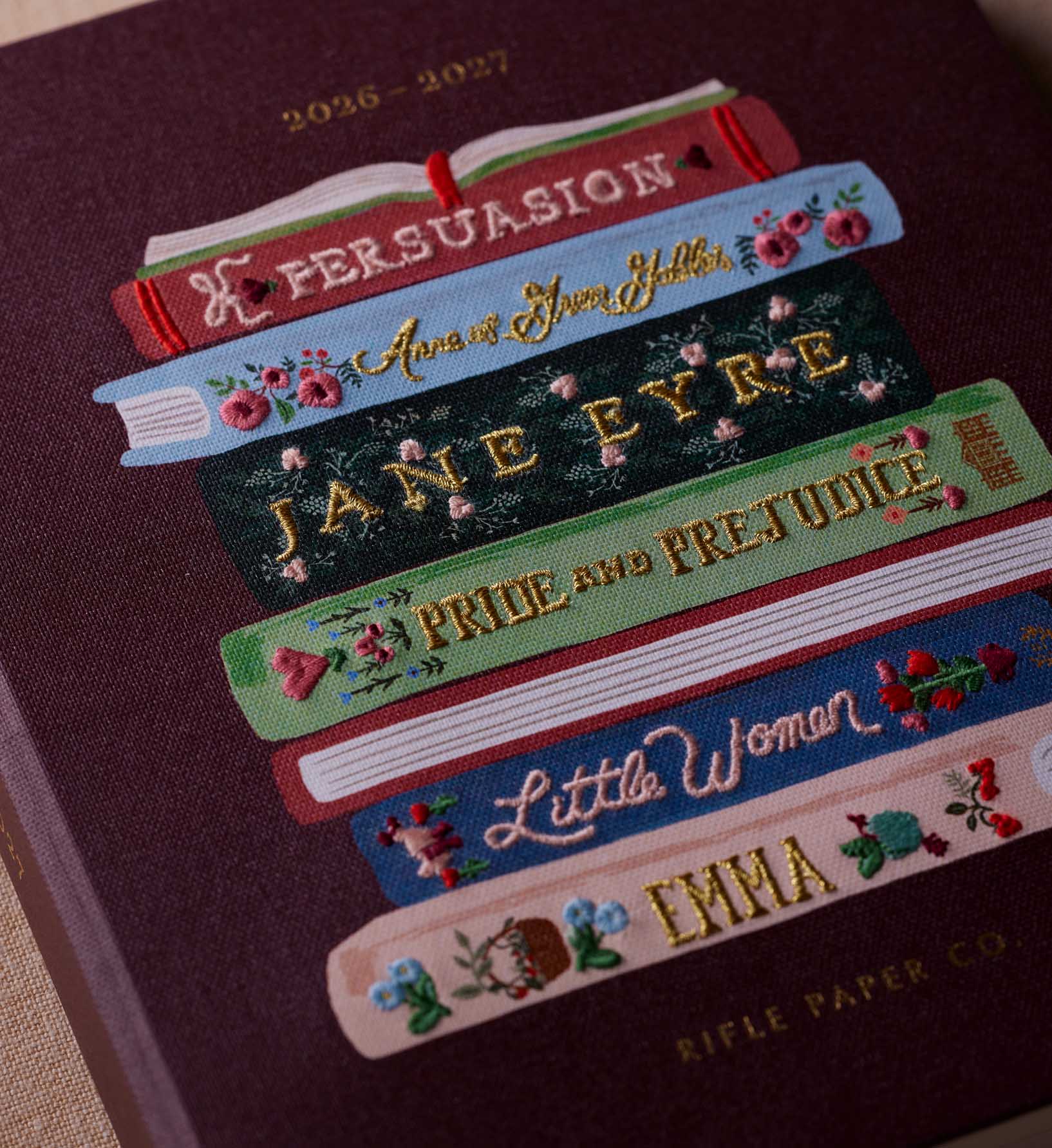 Cloverpaperco™ - 2026-2027 17-Month Academic Covered Spiral Planner - Ladies Night Book Club
