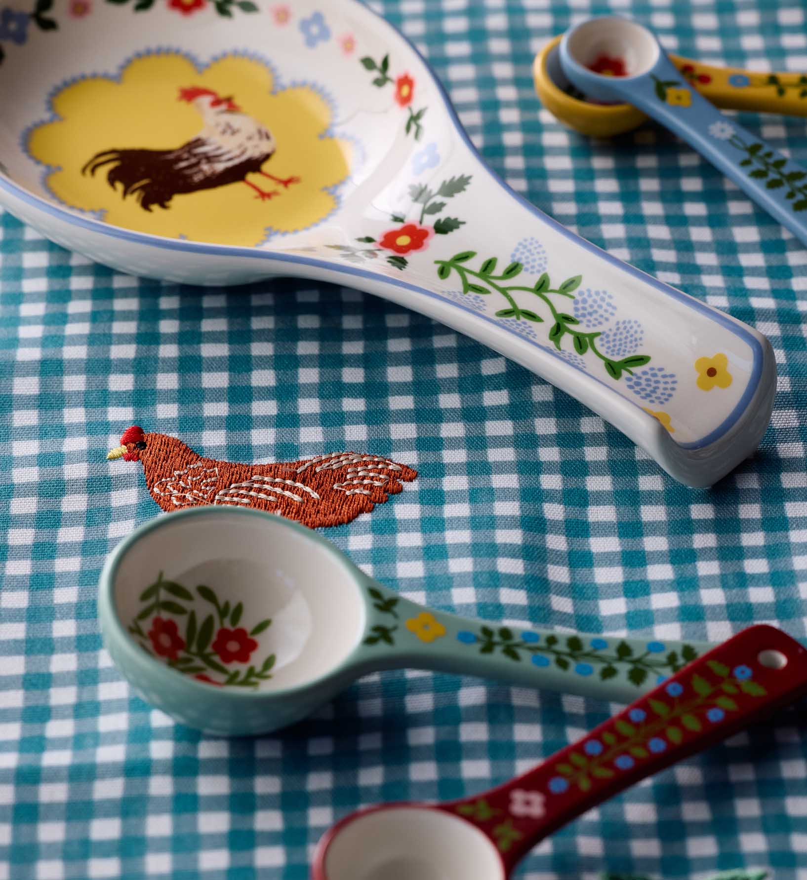 Cloverpaperco™ - Porcelain Measuring Spoons - Home Sweet Home