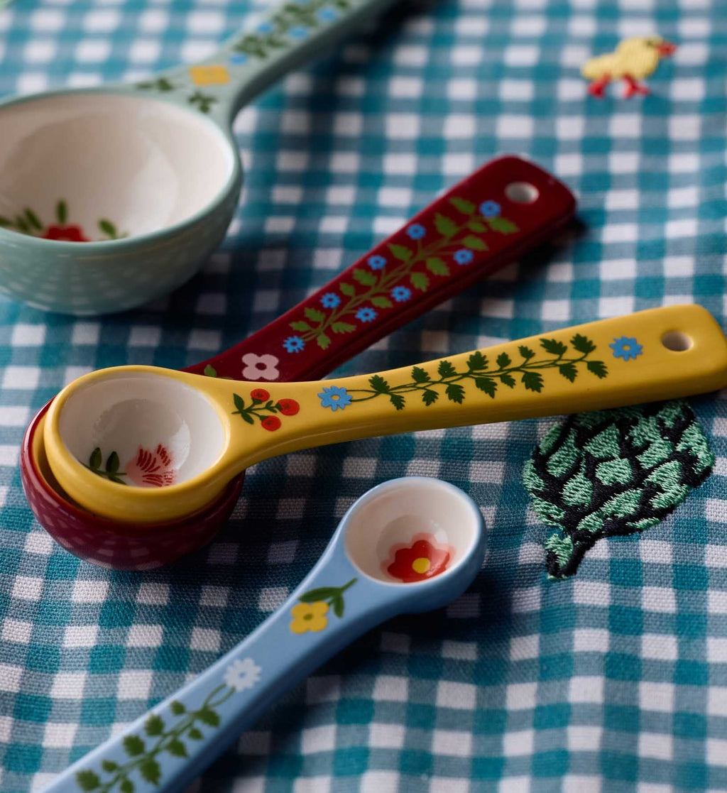 Cloverpaperco™ - Porcelain Measuring Spoons - Home Sweet Home