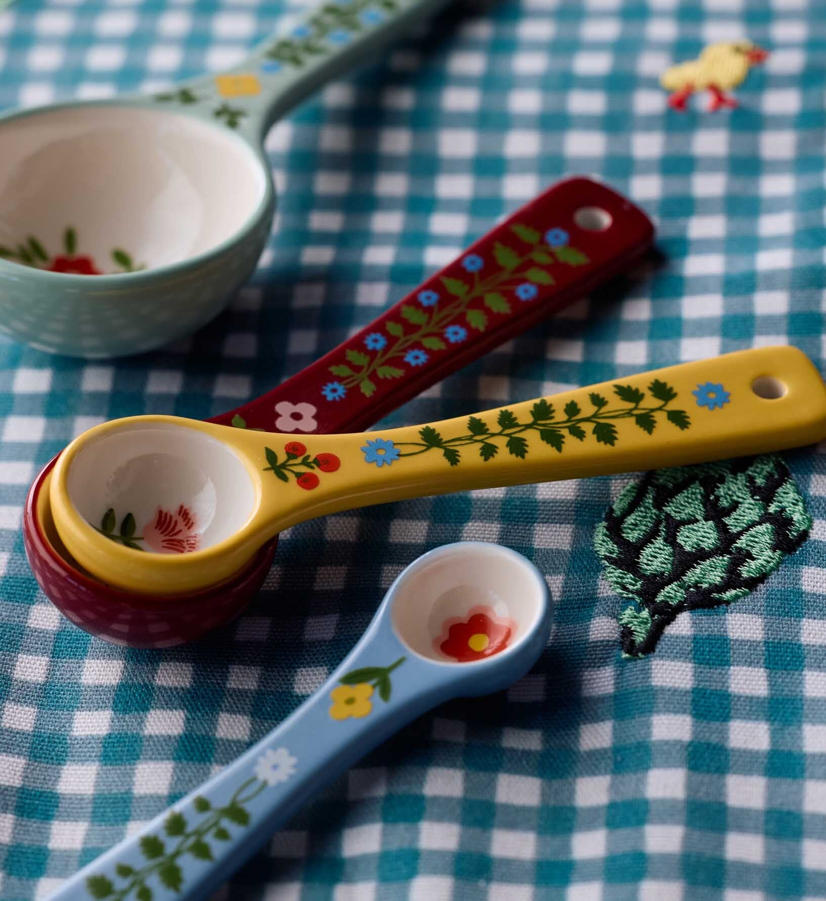 Cloverpaperco™ - Porcelain Measuring Spoons - Home Sweet Home
