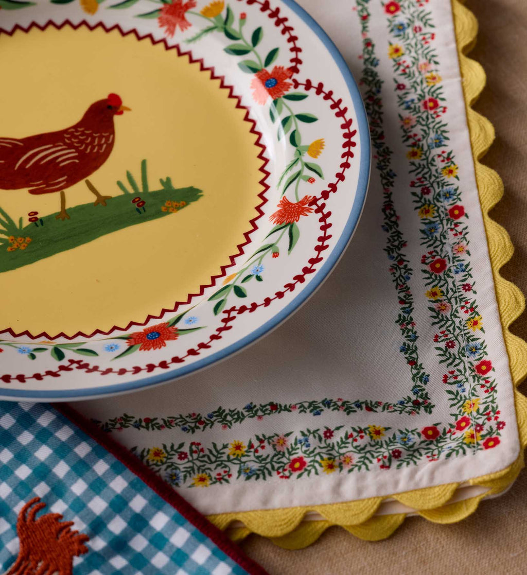 Cloverpaperco™ - Cotton Napkin Set - Rosette