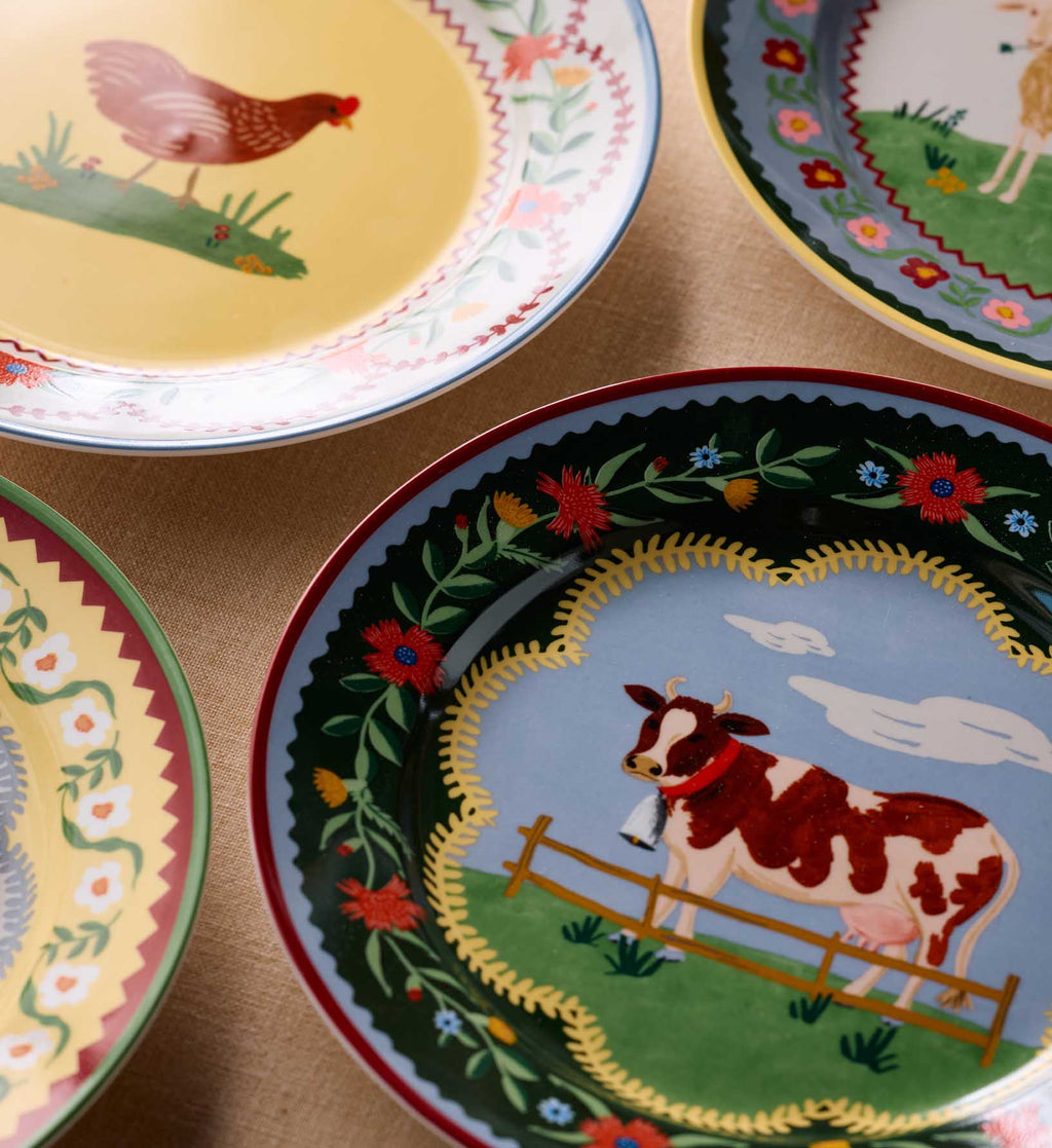 Cloverpaperco™ - Porcelain Dessert Plate Set - Home Sweet Home