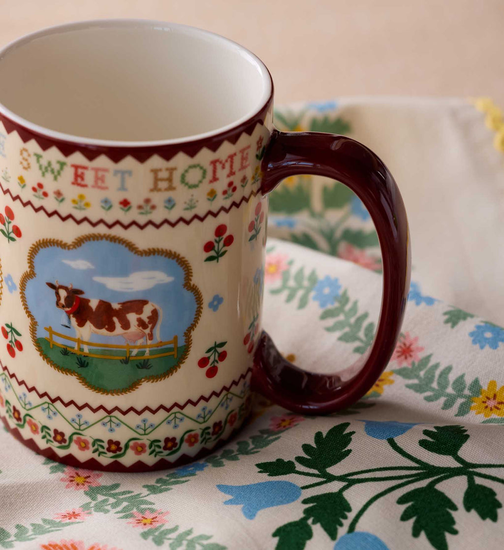 Cloverpaperco™ - Porcelain Mug - Home Sweet Home