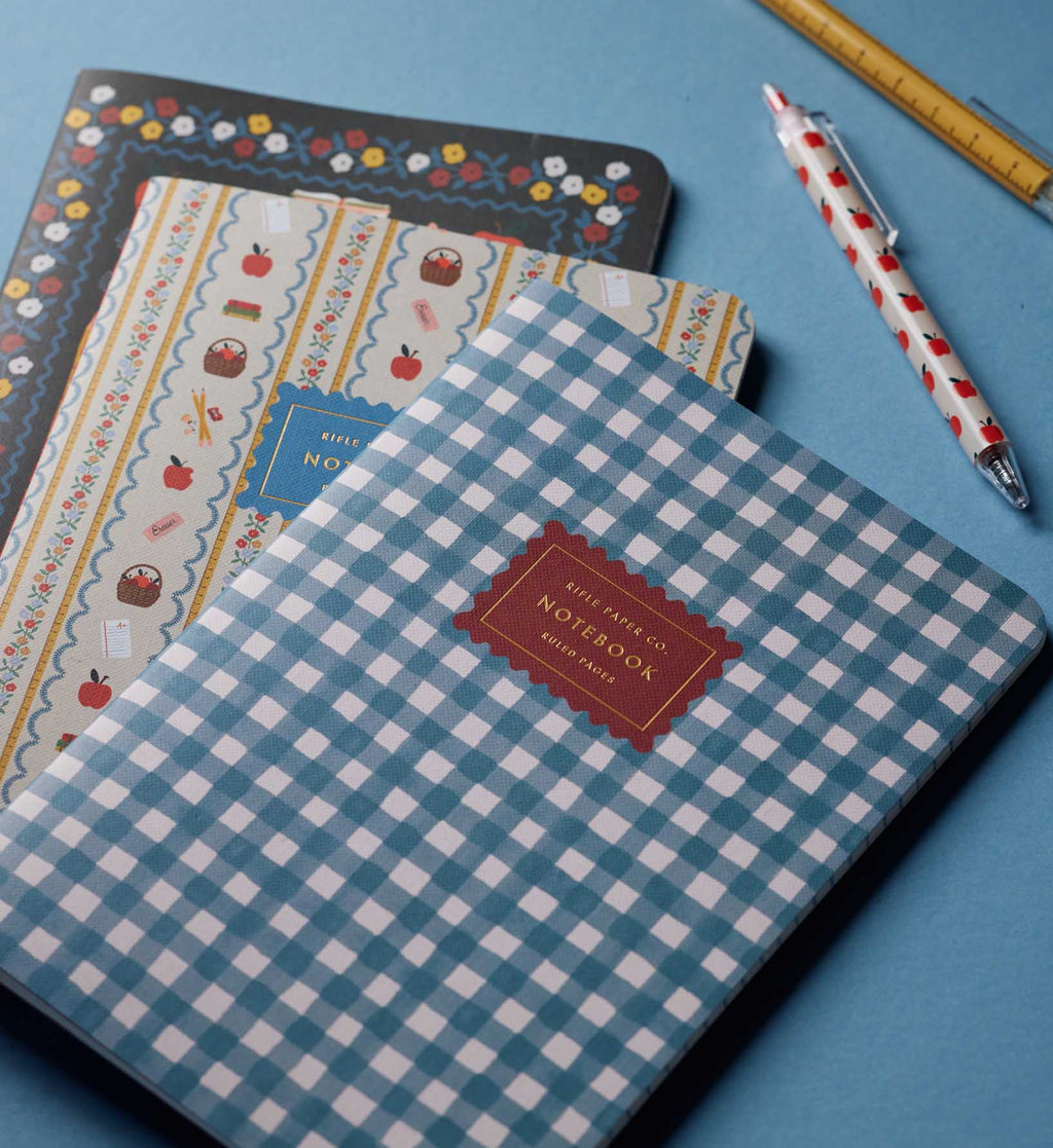 Cloverpaperco™ - Stitched Notebook Set - Schoolhouse