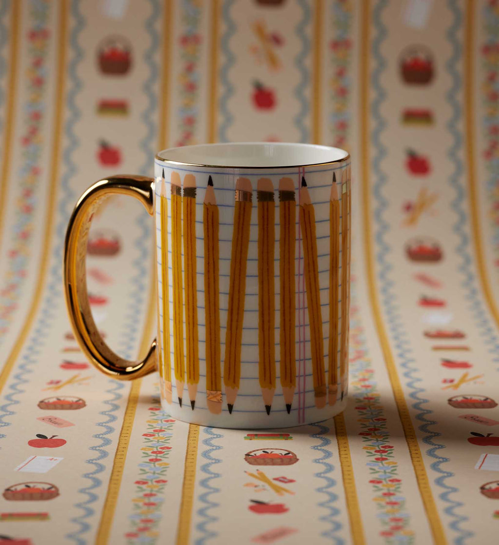 Cloverpaperco™ - Porcelain Mug - Pencils