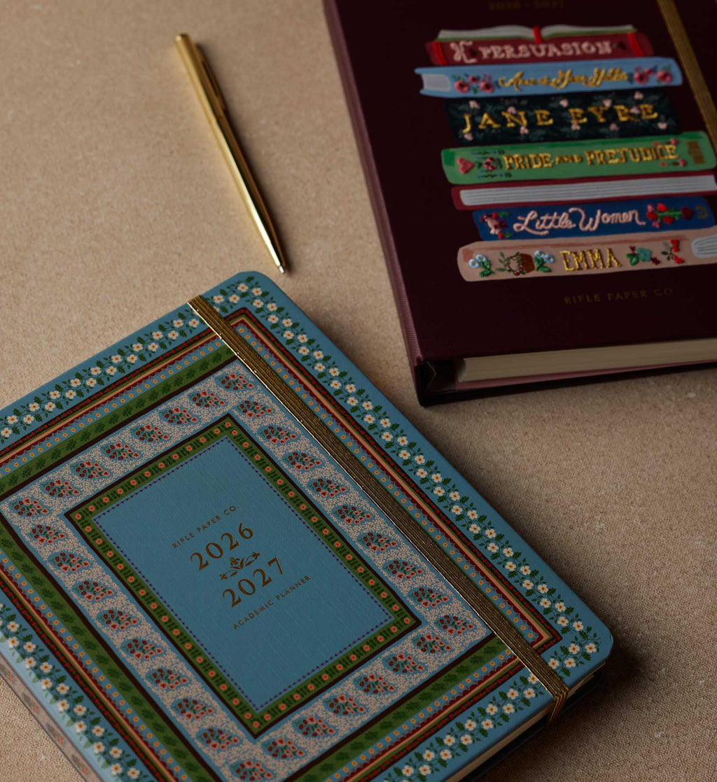 Cloverpaperco™ - 2026-2027 17-Month Academic Covered Spiral Planner - Paisley