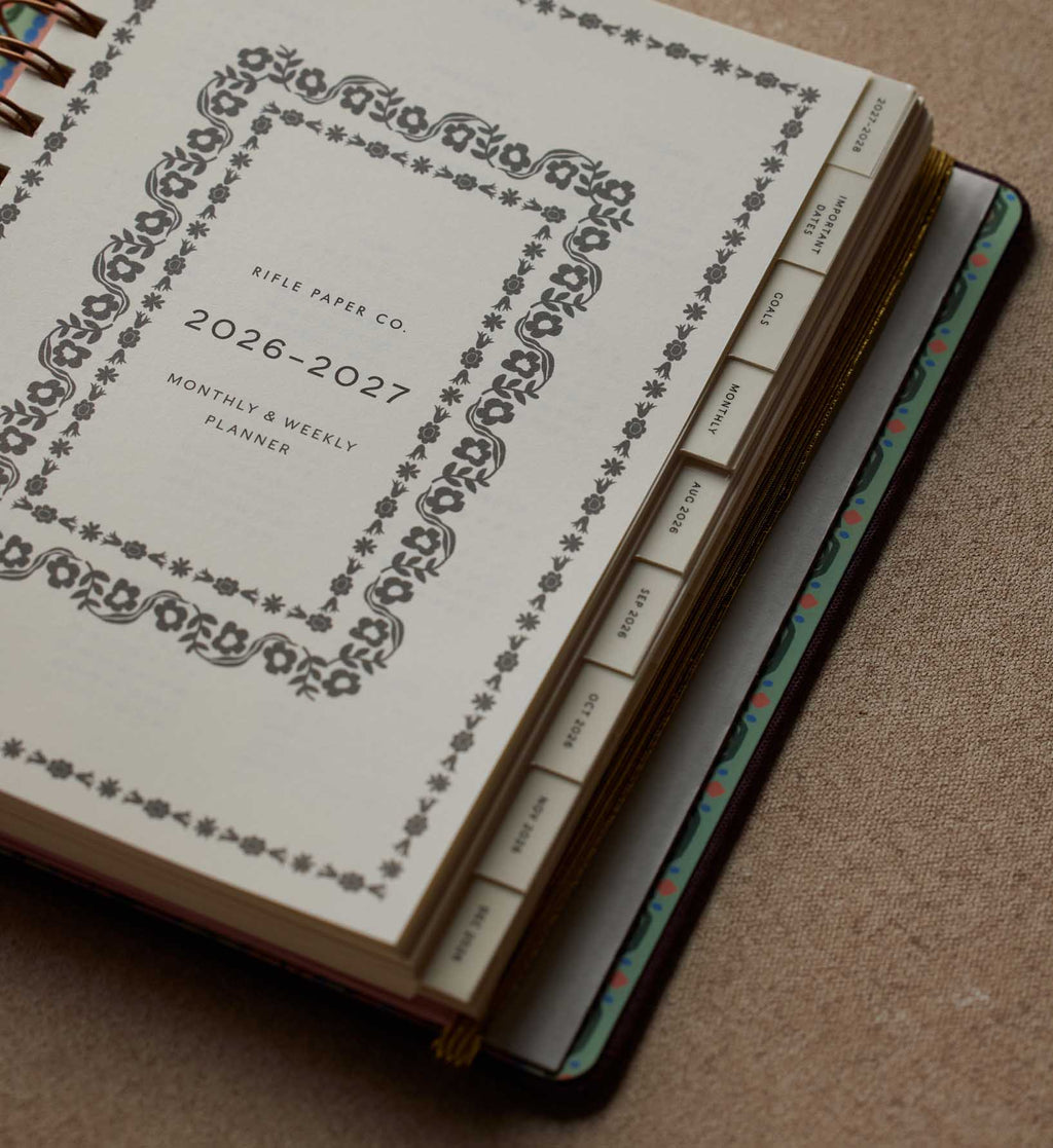 Cloverpaperco™ - 2026-2027 17-Month Academic Covered Spiral Planner - Ladies Night Book Club