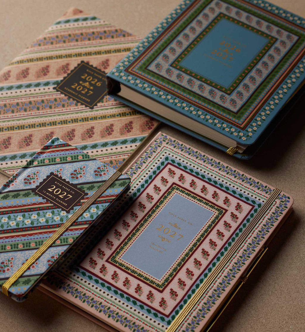 Cloverpaperco™ - 2027 12-Month Hardcover Planner with Pen - Paisley