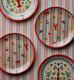 Cloverpaperco™ - Melamine Assorted Dessert Plates - Seaside