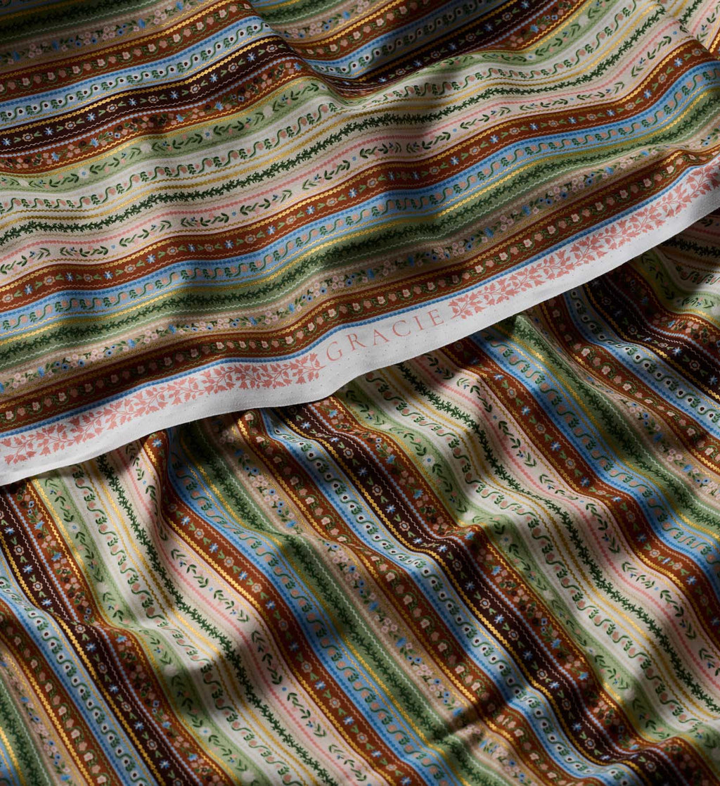 Cloverpaperco™ - Gemma Cotton Metallic Fabric - Multi II