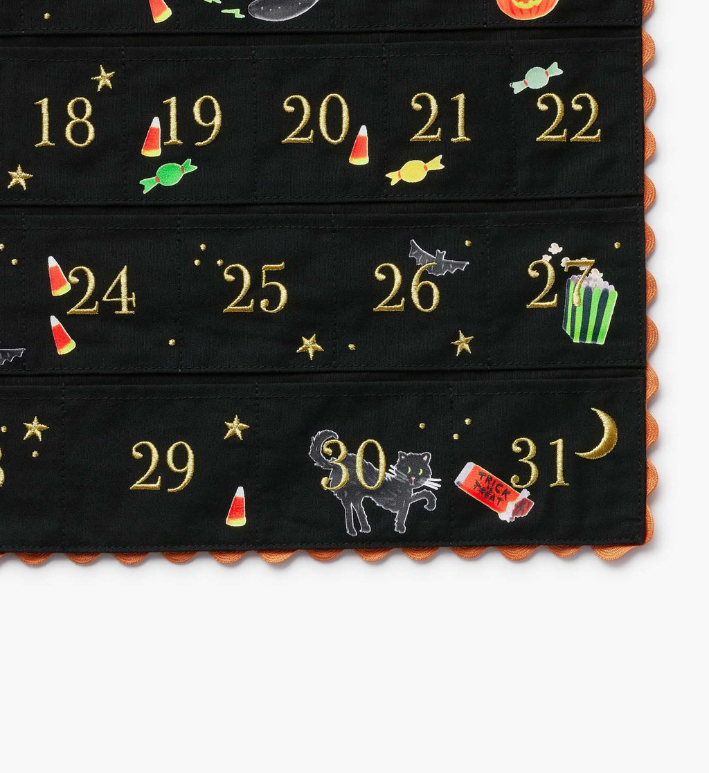 Cloverpaperco™ - Embroidered Hanging Countdown Calendar - Halloween Parade