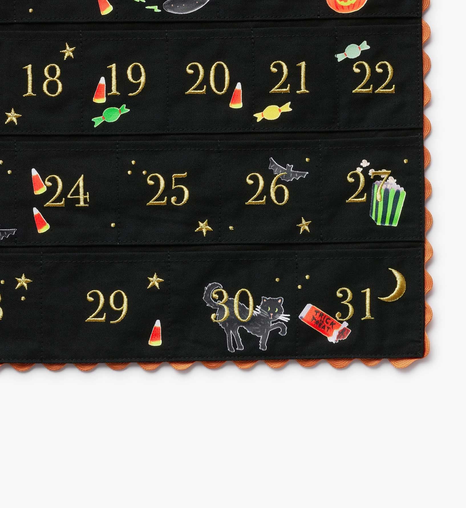 Cloverpaperco™ - Embroidered Hanging Countdown Calendar - Halloween Parade