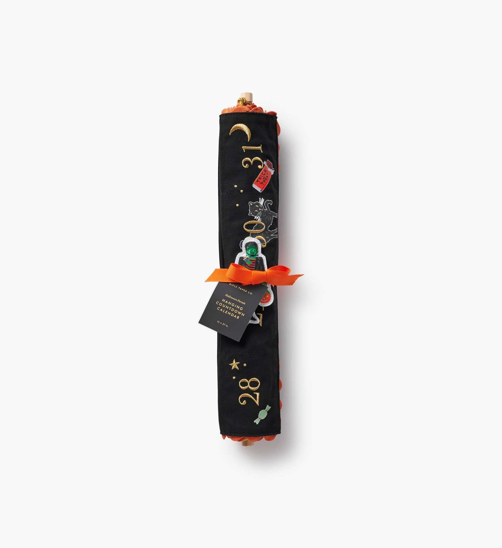 Cloverpaperco™ - Embroidered Hanging Countdown Calendar - Halloween Parade