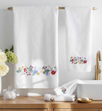 Cloverpaperco™ - Embroidered Bath Towel - Strawberry Fields