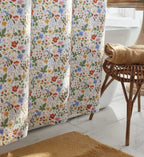 Cloverpaperco™ - Percale Shower Curtain - Strawberry Fields White