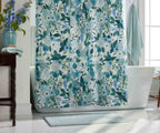Cloverpaperco™ - Percale Shower Curtain - Garden Party Blue