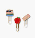 Cloverpaperco™ - Enamel Paper Clip Set - Schoolhouse
