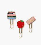 Cloverpaperco™ - Enamel Paper Clip Set - Schoolhouse