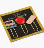 Cloverpaperco™ - Enamel Paper Clip Set - Schoolhouse