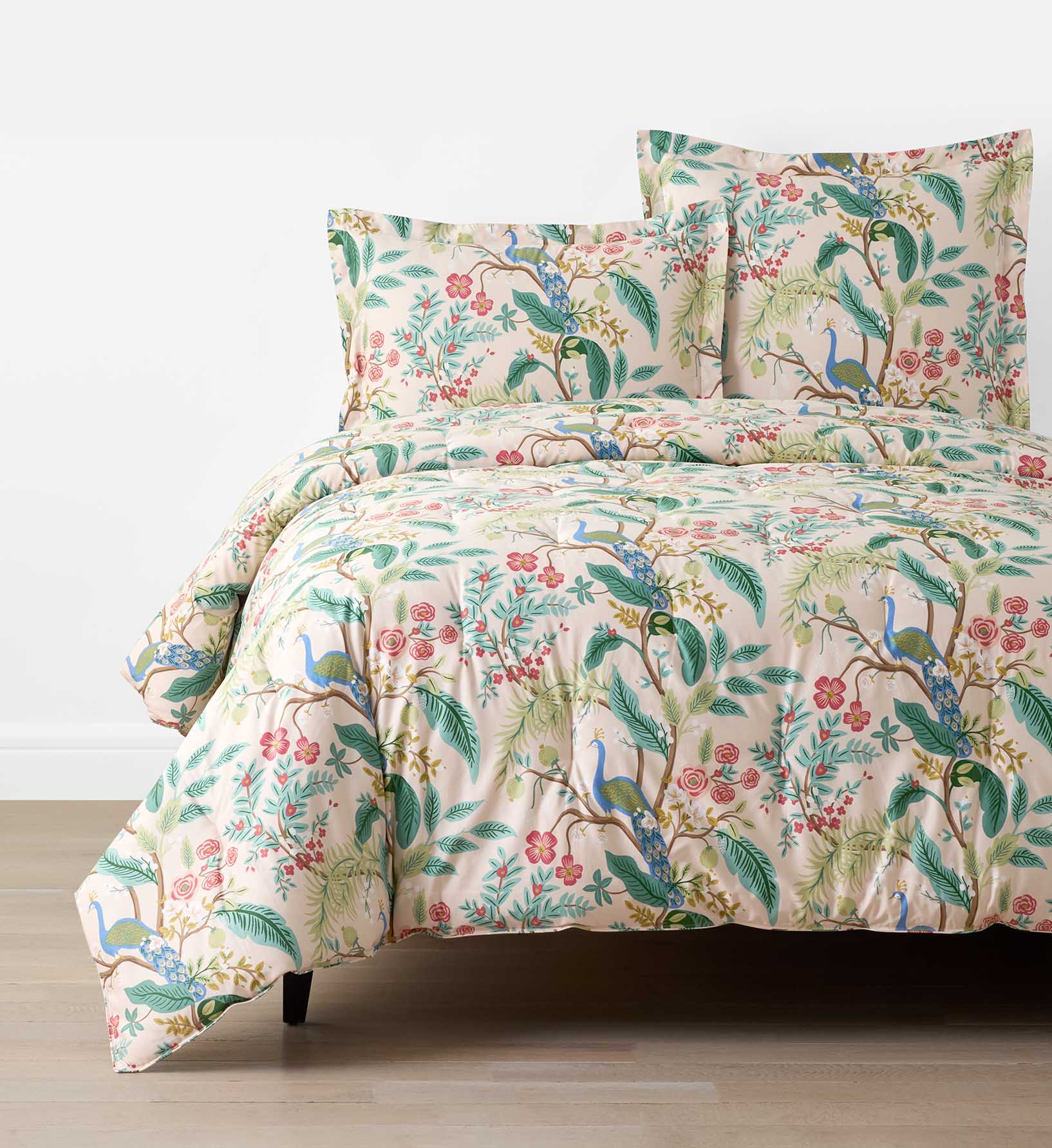 Cloverpaperco™ - Sateen Comforter - Peacock Blush