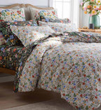 Cloverpaperco™ - Percale Comforter - Strawberry Fields White