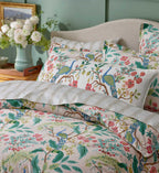 Cloverpaperco™ - Sateen Comforter - Peacock Blush