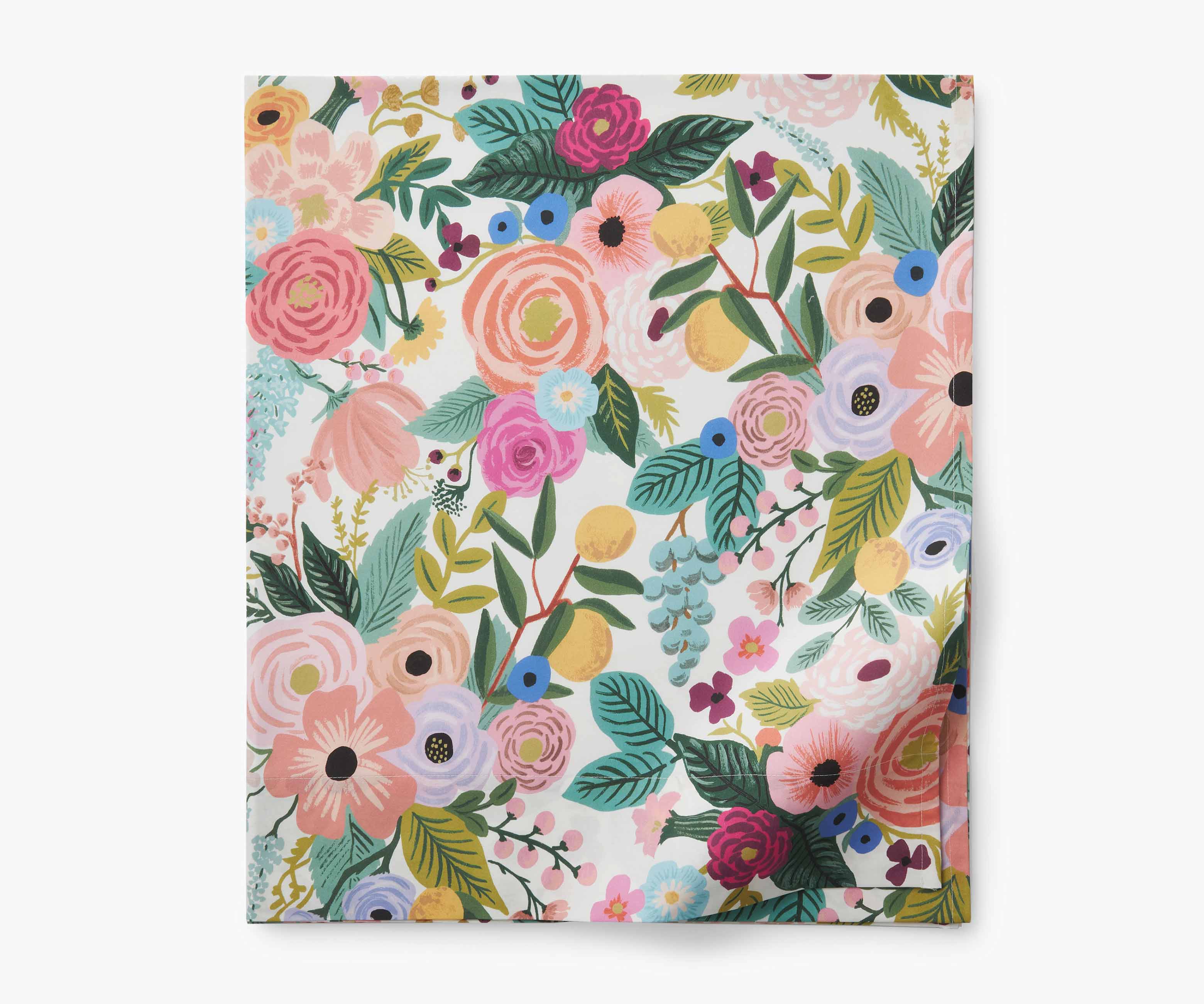 Cloverpaperco™ - Percale Flat Sheet - Garden Party