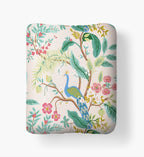 Cloverpaperco™ - Sateen Fitted Sheet - Peacock Blush