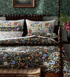 Cloverpaperco™ - Percale Fitted Sheet - Strawberry Fields White