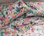 Cloverpaperco™ - Percale Fitted Sheet - Garden Party