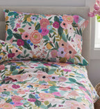 Cloverpaperco™ - Percale Fitted Sheet - Garden Party