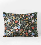 Cloverpaperco™ - Percale Sham - Strawberry Fields Black