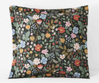 Cloverpaperco™ - Percale Sham - Strawberry Fields Black