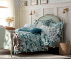 Cloverpaperco™ - Percale Sham - Garden Party Blue
