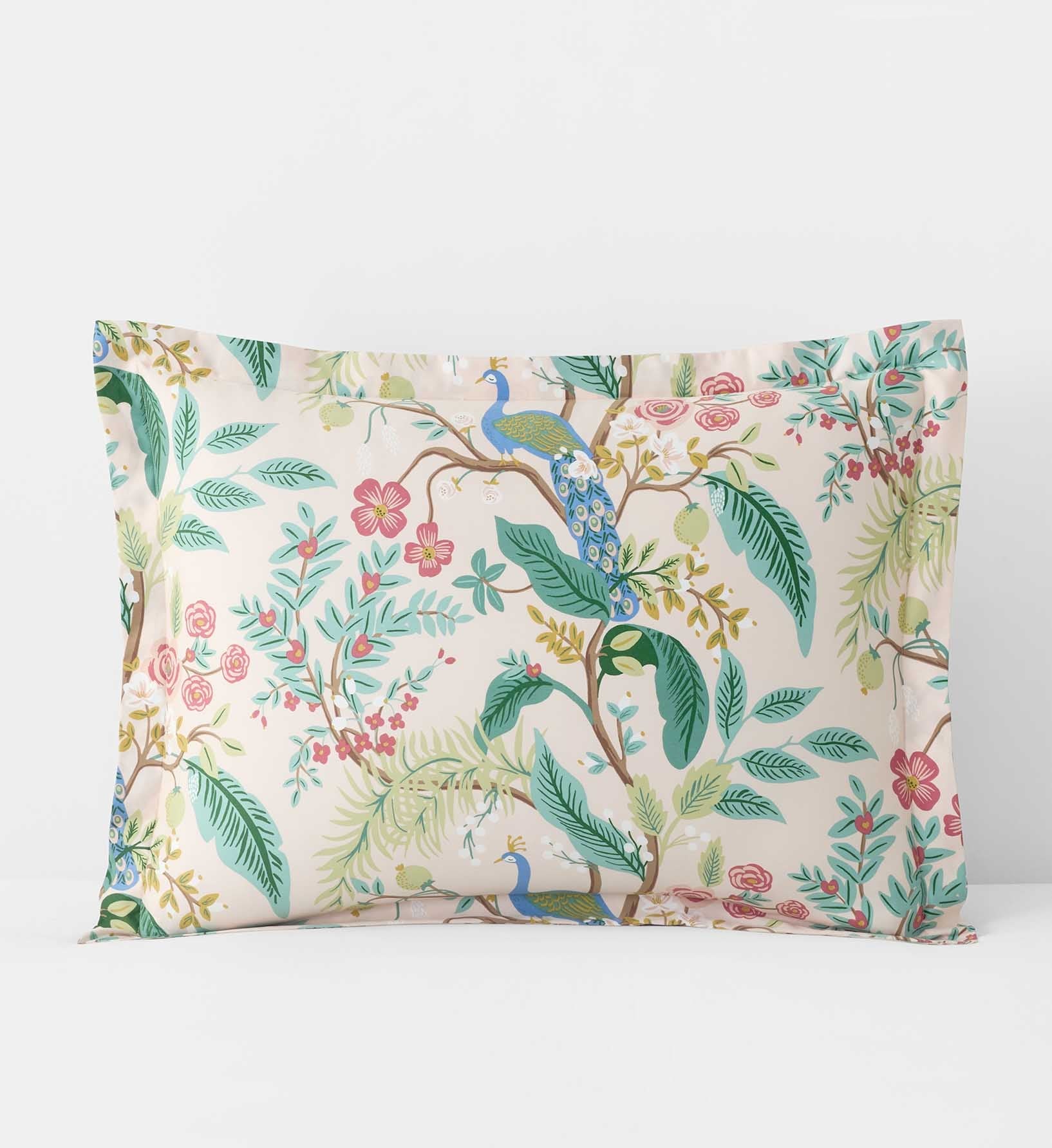 Cloverpaperco™ - Sateen Sham - Peacock Blush