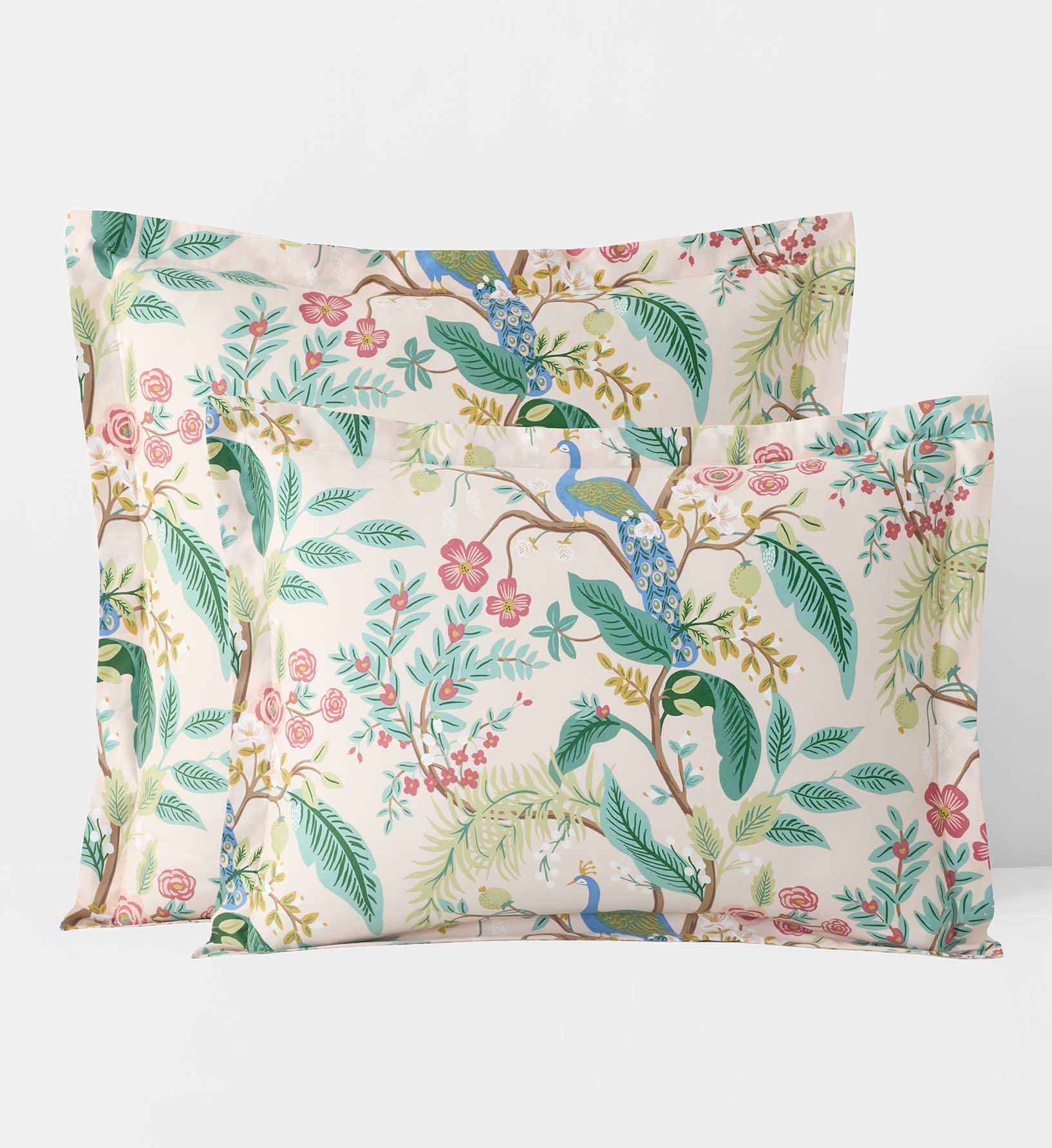 Cloverpaperco™ - Sateen Sham - Peacock Blush