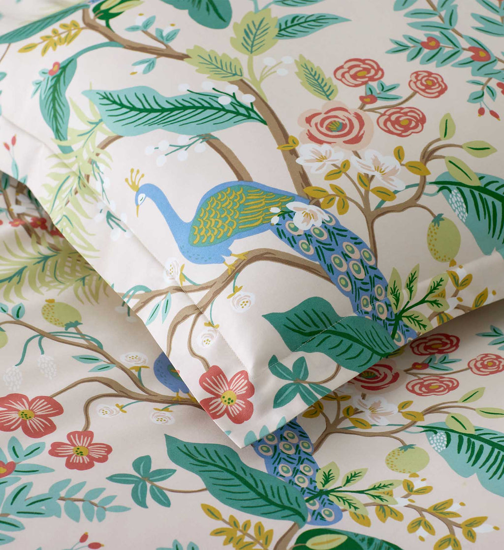 Cloverpaperco™ - Sateen Sham - Peacock Blush