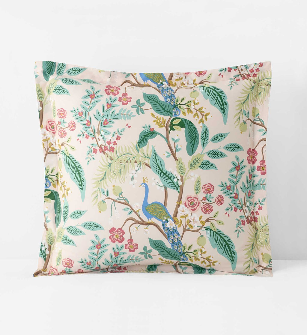 Cloverpaperco™ - Sateen Sham - Peacock Blush