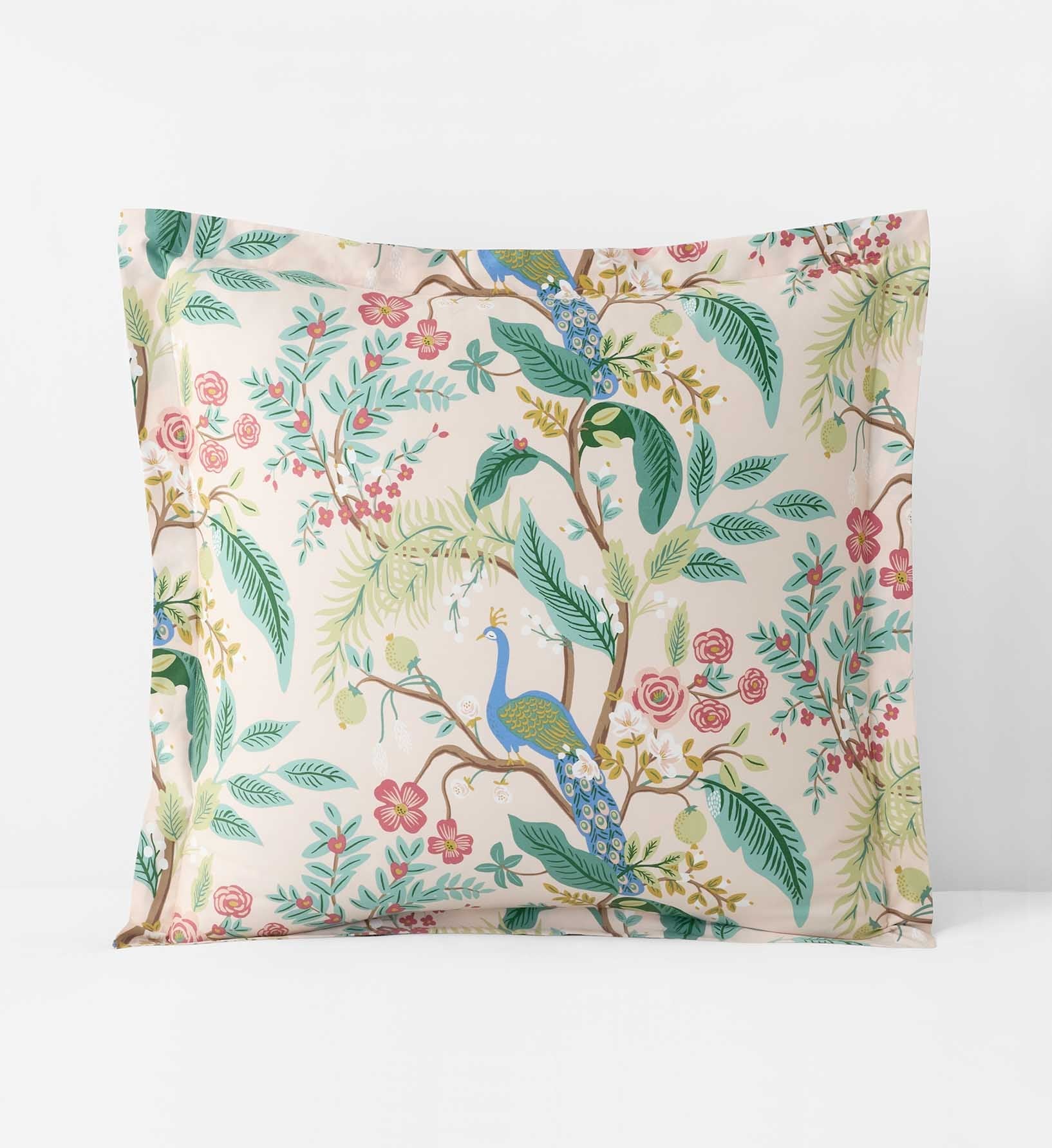 Cloverpaperco™ - Sateen Sham - Peacock Blush