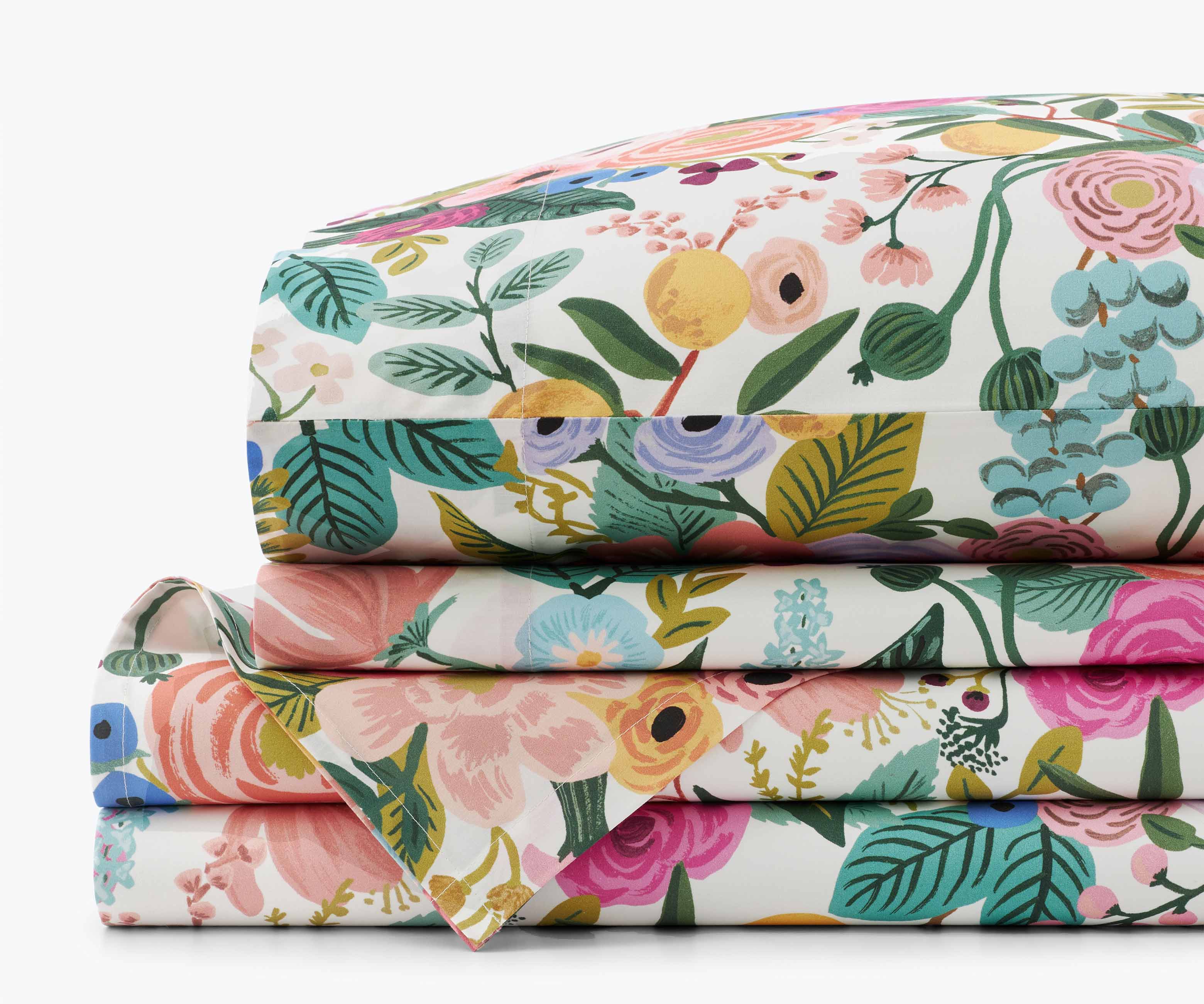 Cloverpaperco™ - Percale Sheet Set - Garden Party