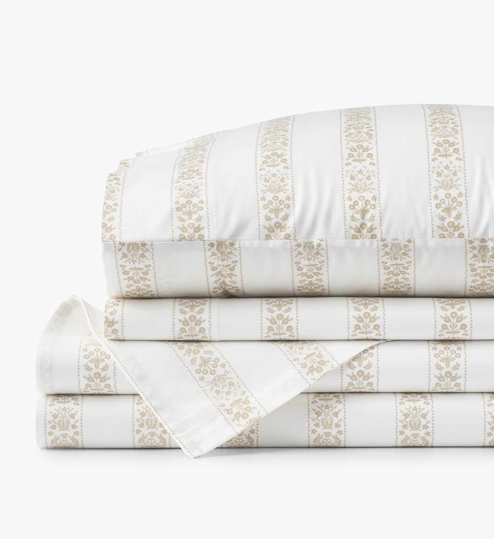 Cloverpaperco™ - Sateen Sheet Set - Estee Stripe