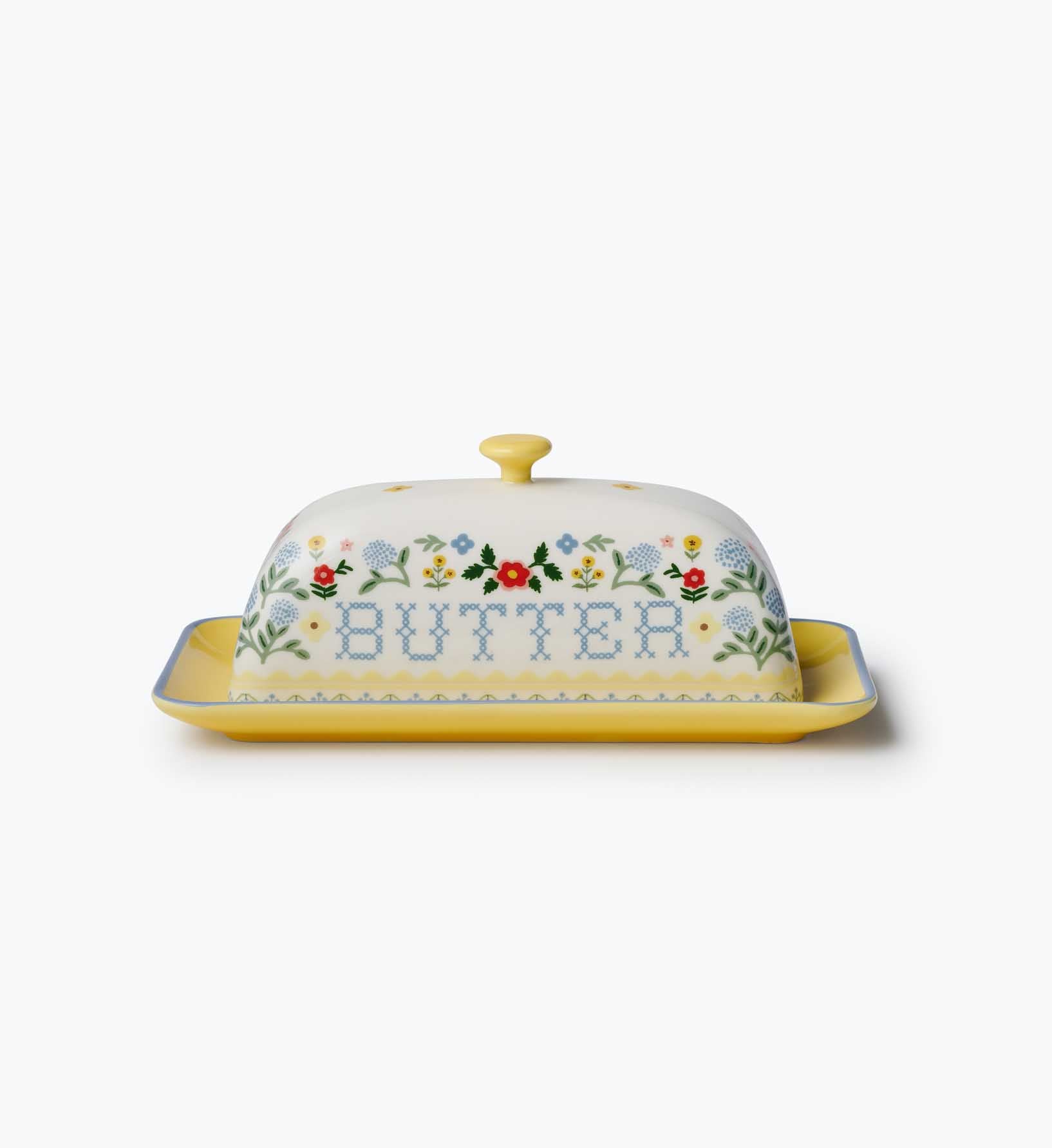 Cloverpaperco™ - Porcelain Butter Dish - Home Sweet Home