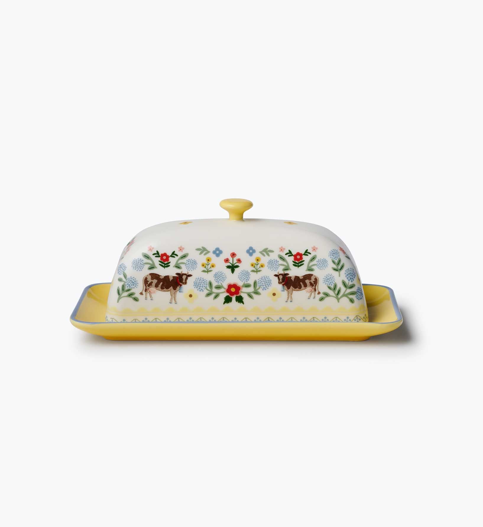 Cloverpaperco™ - Porcelain Butter Dish - Home Sweet Home