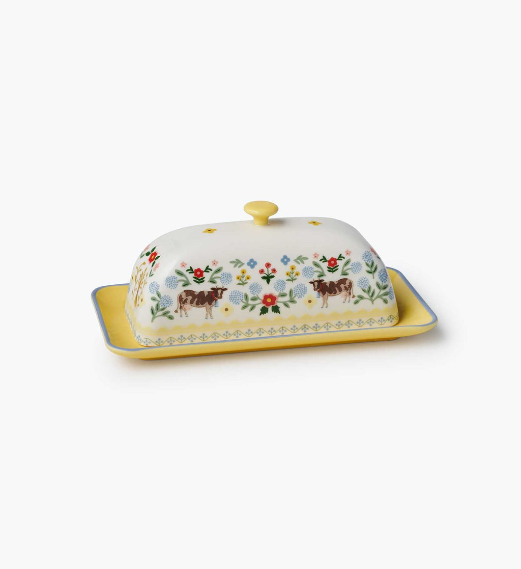 Cloverpaperco™ - Porcelain Butter Dish - Home Sweet Home