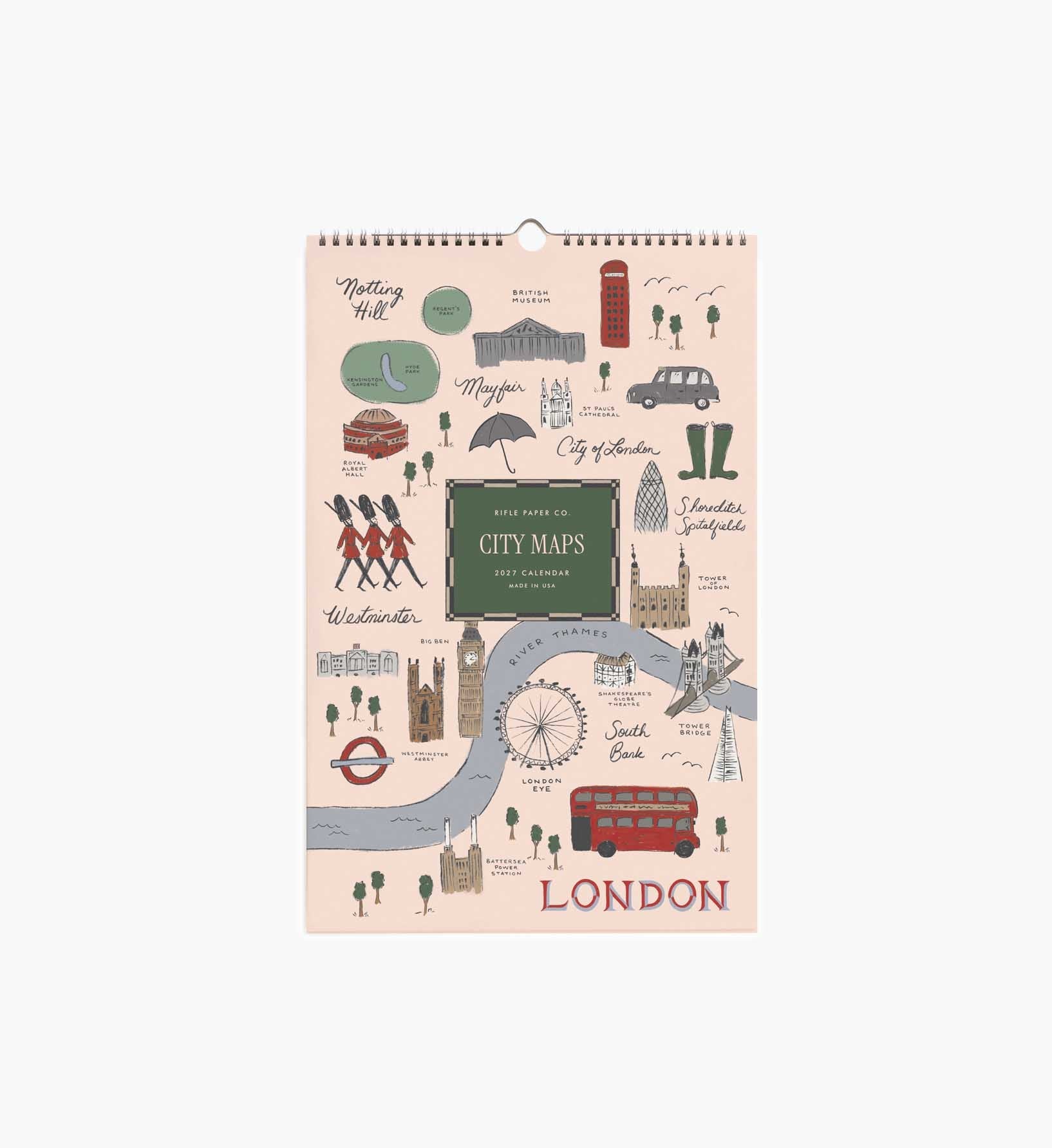 Cloverpaperco™ - 2027 Wall Calendar - Travel Sketches
