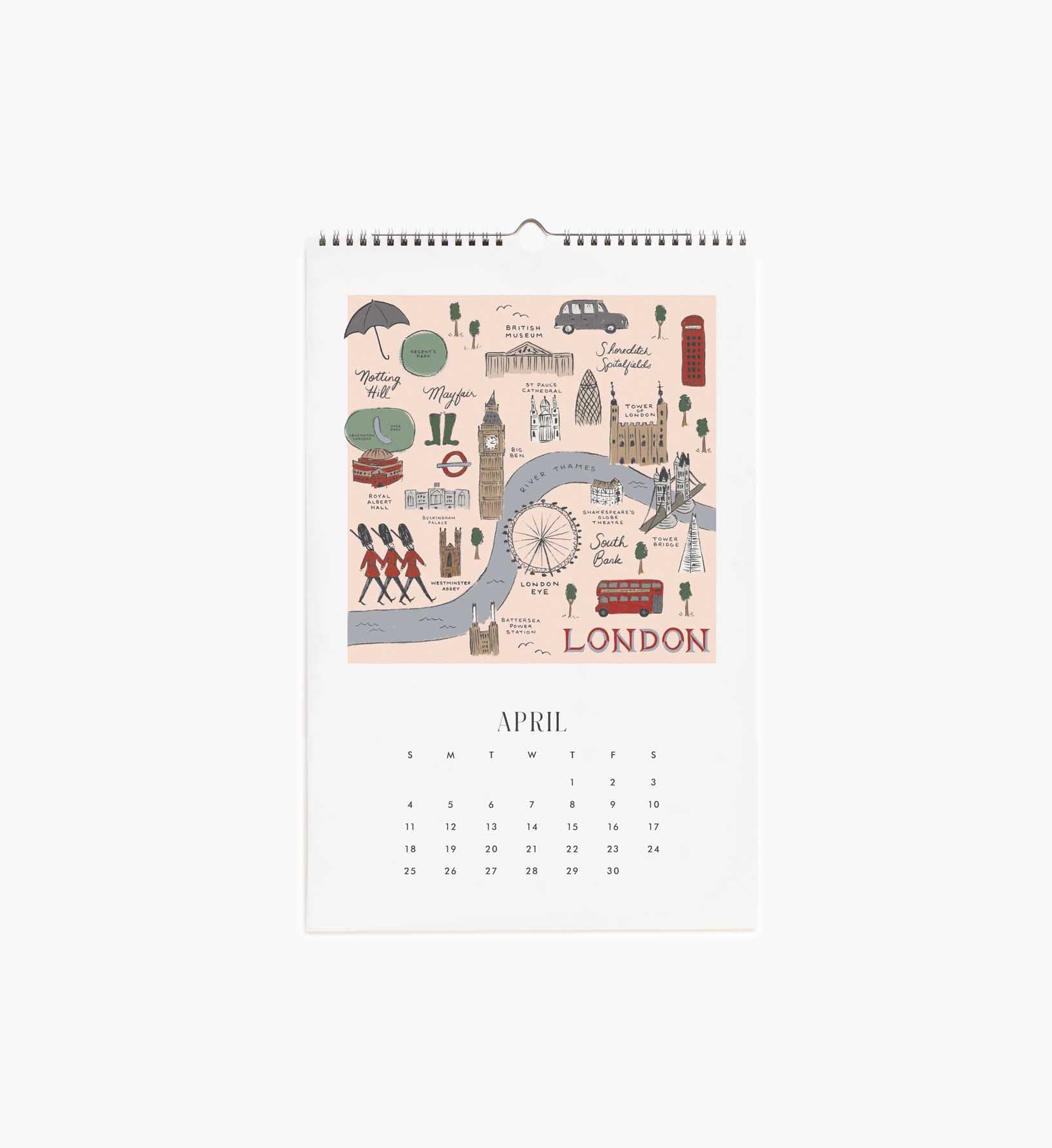 Cloverpaperco™ - 2027 Wall Calendar - Travel Sketches