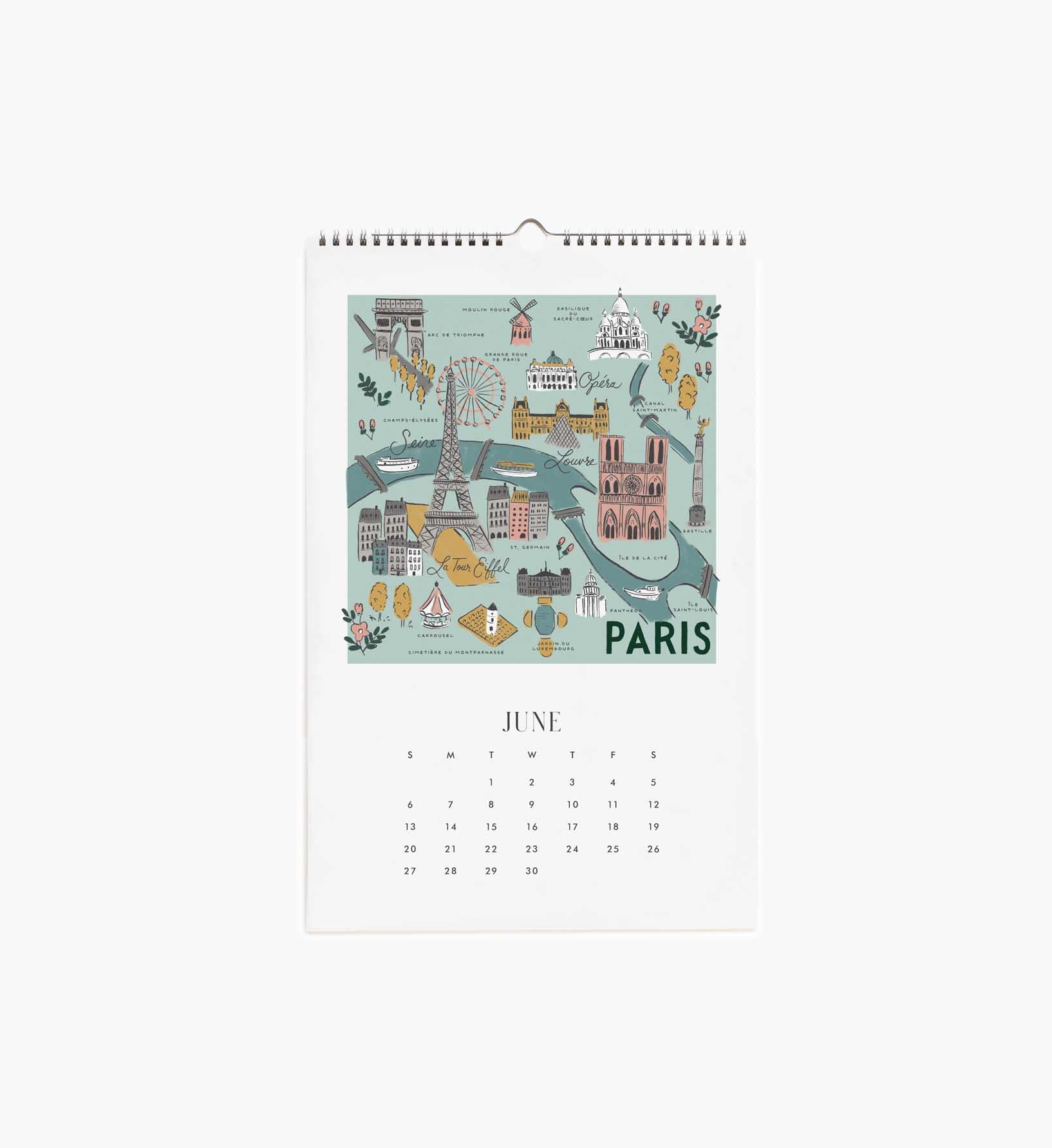 Cloverpaperco™ - 2027 Wall Calendar - Travel Sketches