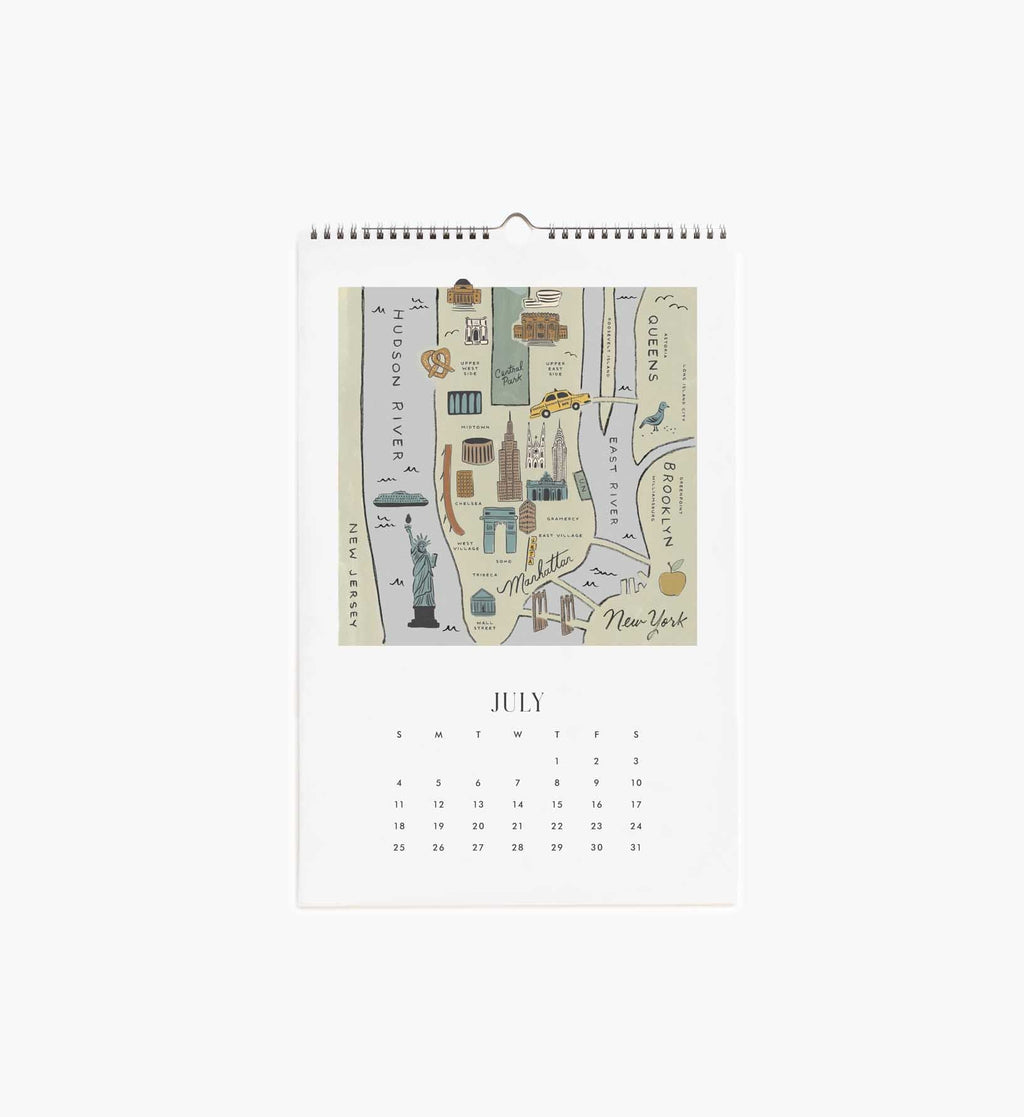 Cloverpaperco™ - 2027 Wall Calendar - Travel Sketches